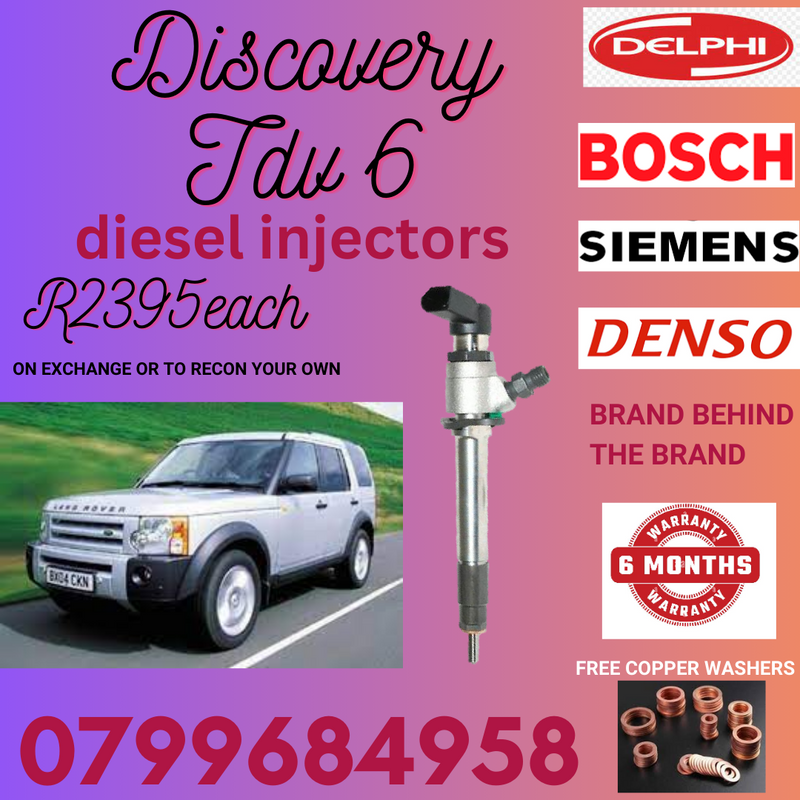 DISCOVERY TDV 6 DIESEL INJECTORS/ WE RECON AND SELL ON EXCHANGE