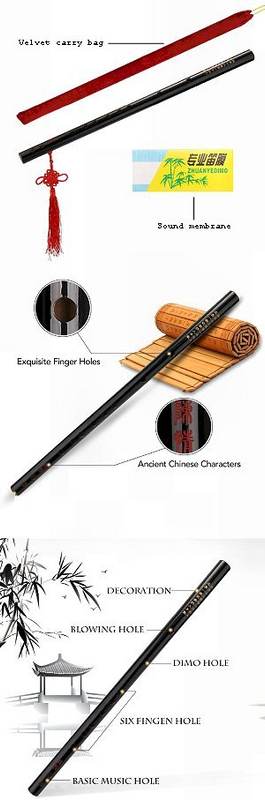 Gezina: Flutes wooden - chinese bamboo