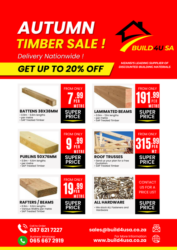 ALL Timber, Roofing and Building Materials ON SALE NOW !