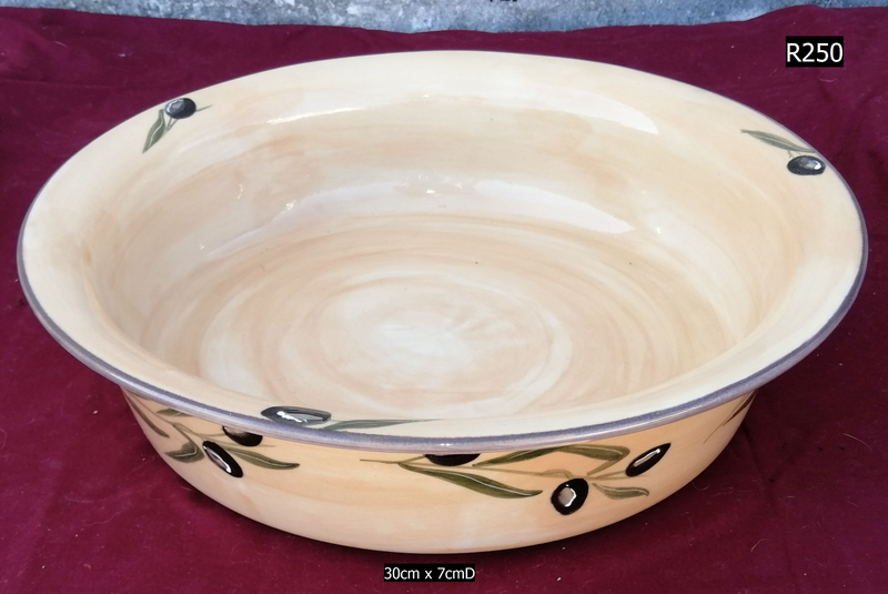 Pottery Fruit Bowls and Platters (Each)