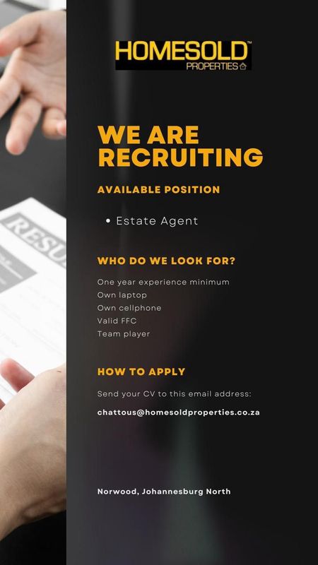 ESTATE AGENTS  WANTED