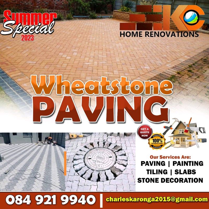 Wheatstone full brick pavers fix and supply R240m2