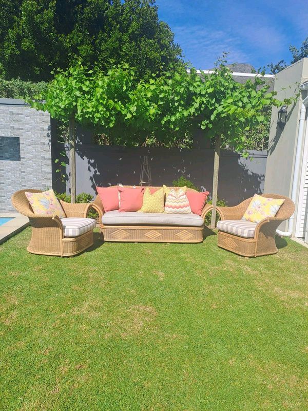 Patio Furniture Set Wicker with Cushions