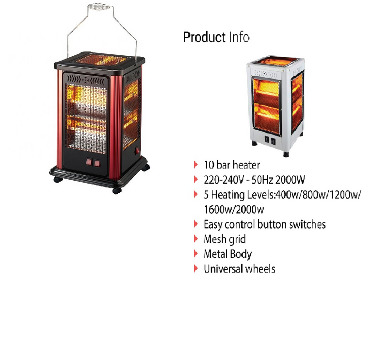 Digimark 5-Sided Electric Quartz Heater - High-Efficiency Ceramic Heater
