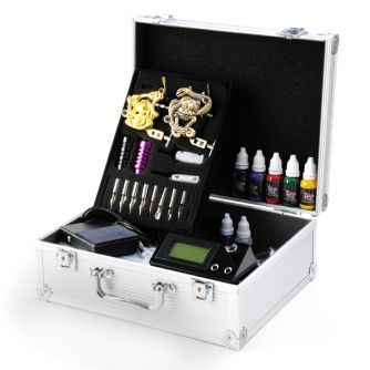 Second hand- Tattoo Kit Professional Machine Set With Carry Case and Supplies