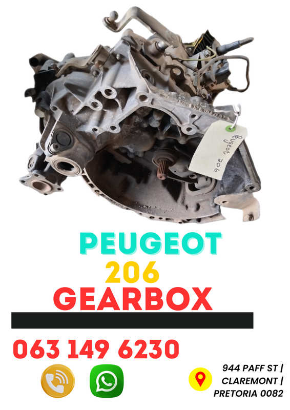 Peugeot 206 gearbox R4500 Call me 063 149 6230
