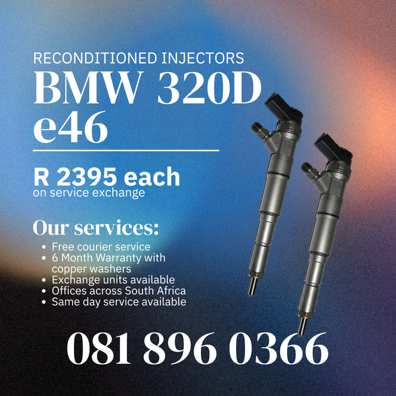 BMW e46 320D DIESEL INJECTORS FOR SALE WITH WARRANTY