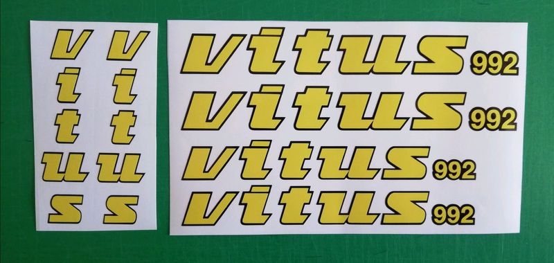 VITUS bicycle frame stickers / vinyl cut decals