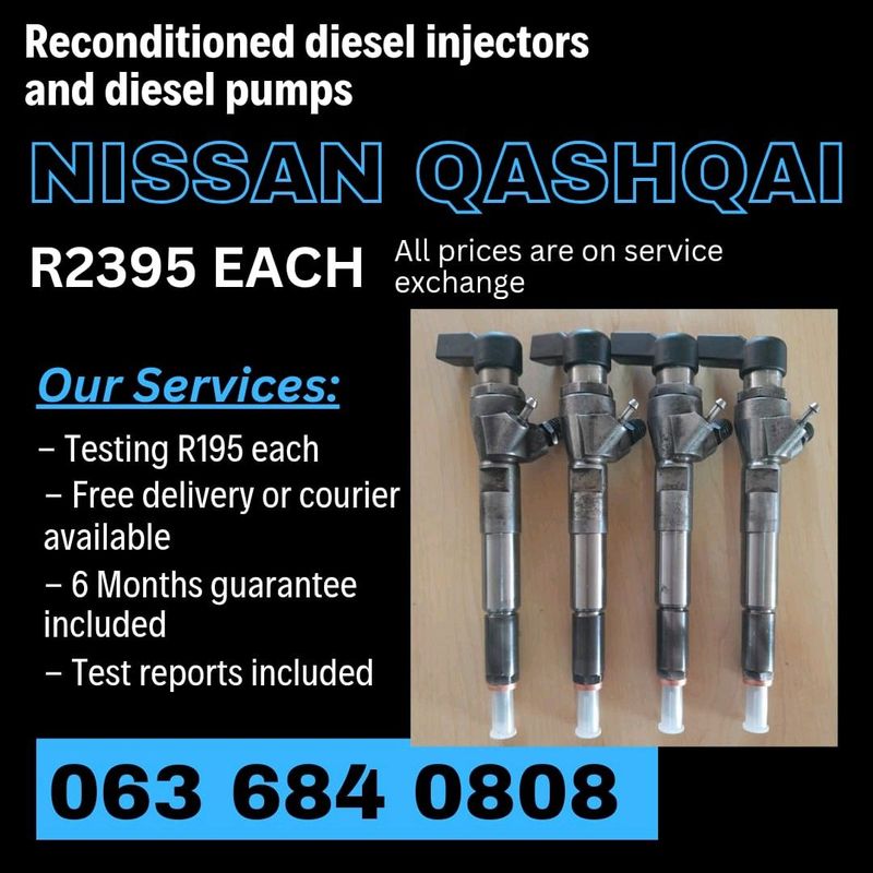 NISSAN QASHQAI 1.5 DIESEL INJECTORS FOR SALE WITH WARRANTY