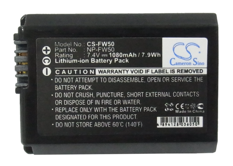 Camera Battery CS-FW50 for SONY NP-FW50 etc.5
