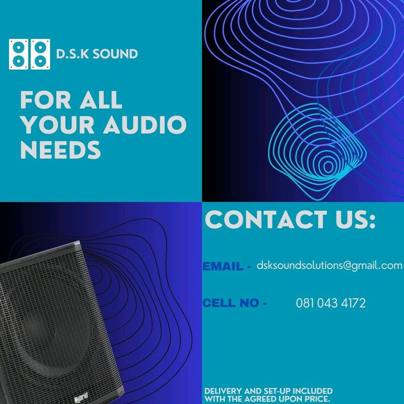Sound for hire at R500/day