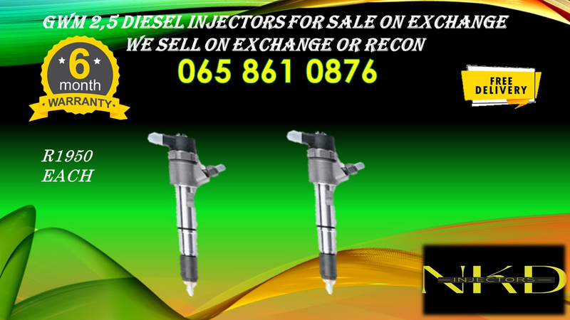 GWM 2.5 DIESEL INJECTORS FOR SALE OR TO RECON