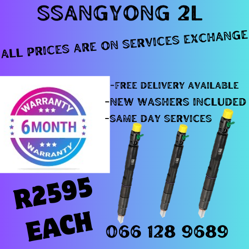 SSANGYONG 2L DIESEL INJECTORS FOR SALE ON EXCHANGE OR TO RECON YOUR OWN