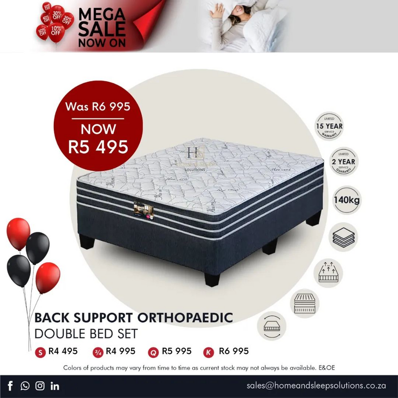 Mega Sale Now On! Up to 50% off selected Home Furniture Back Support Orthopaedic Bed
