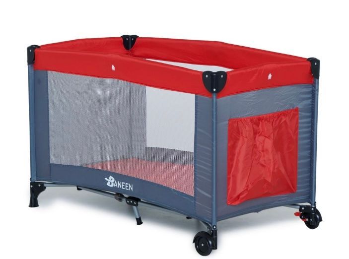 Camp cot blue and red