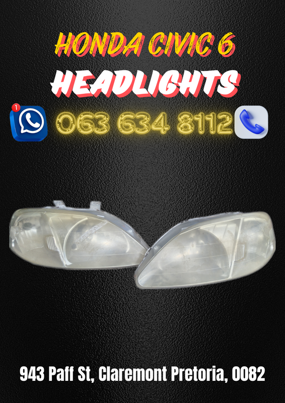 Honda civic 6 headlights Call or WhatsApp me 0636348112