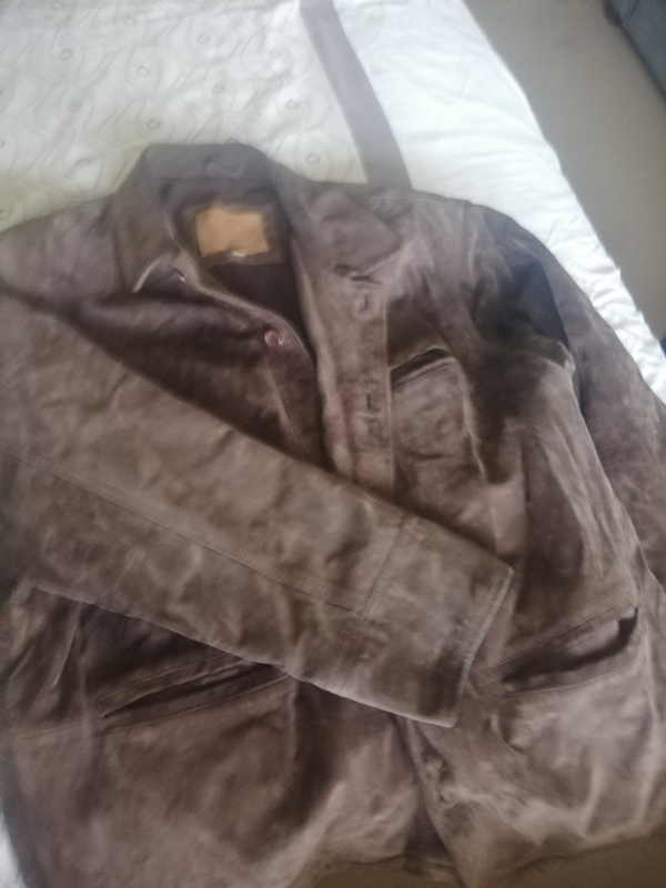 Suede leather jacket for men
