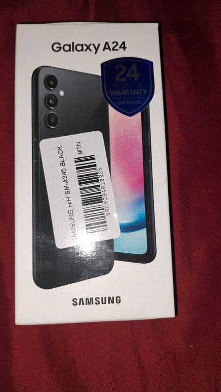 Black Samsung A24 in box
