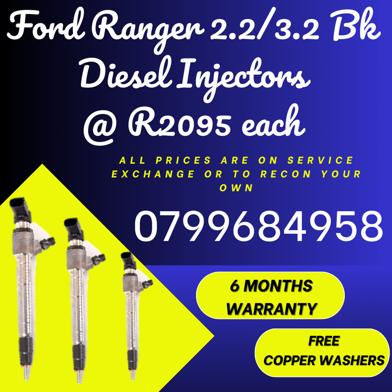 FORD RANGER 2.2/3.2 BK DIESEL INJECTORS/6 MONTHS WARRANTY