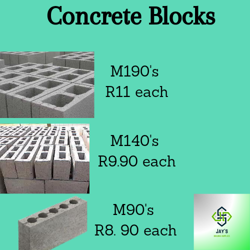 Concrete BLOCKS available we have all types of building materials needs