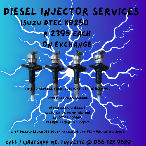 ISUZU DTEC KB250 DIESEL INJECTORS FOR SALE ON EXCHANGE