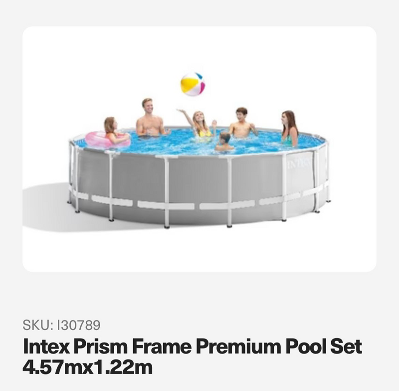 Brand New Intex Prism Metal Frame Premium Pool (457 cm x 122 cm)