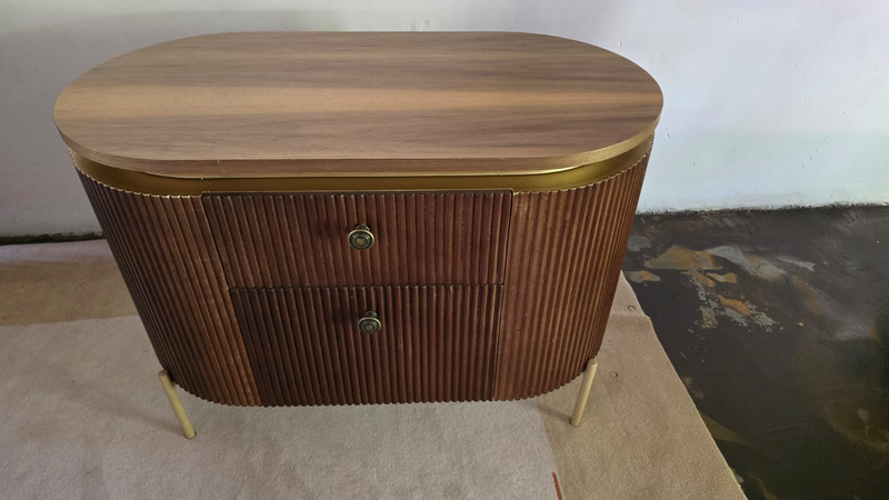 Pedestals, Drawer Side Table , 2 drawer Flueted and rounded Pedestal, NEGOTIABLE