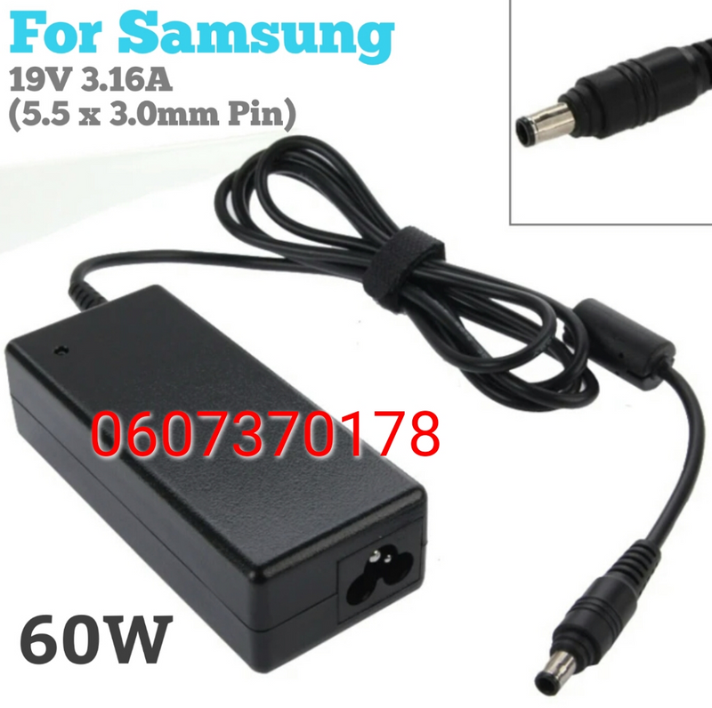 Samsung Laptop Charger 19V 3.16A (5.5 x 3.0mm Pin) Brand New