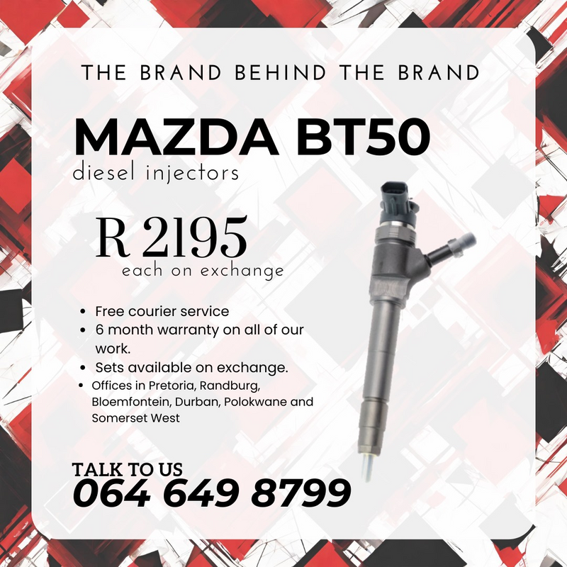 MAZDA BT50 DIESEL INJECTORS FOR SALE ON EXCHANGE OR TO RECON