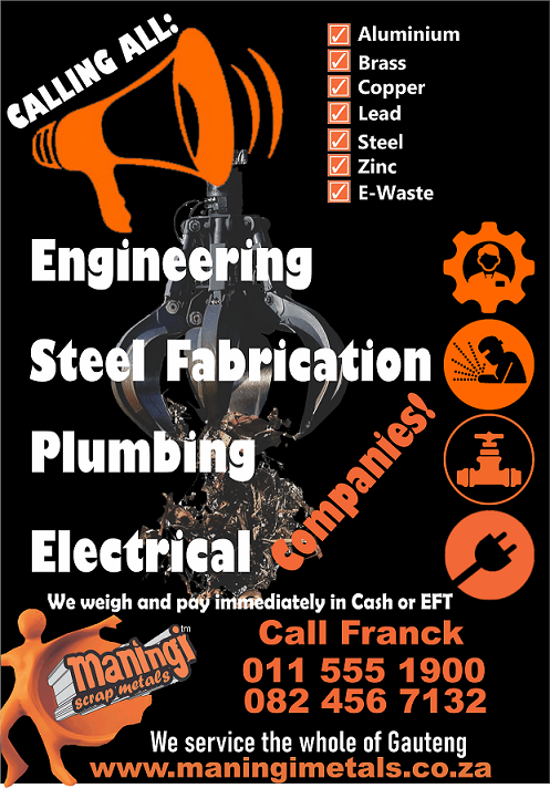 Attention Engineering, Steel Fabrication, Plumbing, and Electrical Companies!