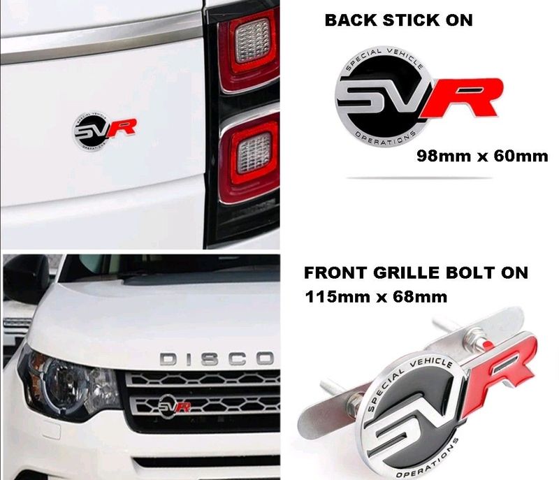 Range Rover SVR grille and back badges