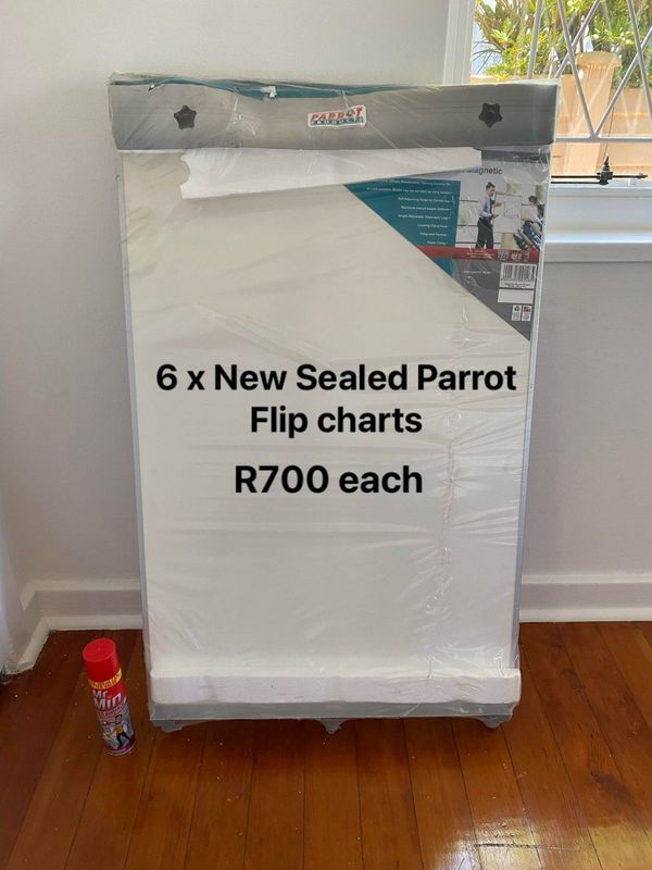 6 x New Parrot Flip Charts ( Non Magnetic) R600 each