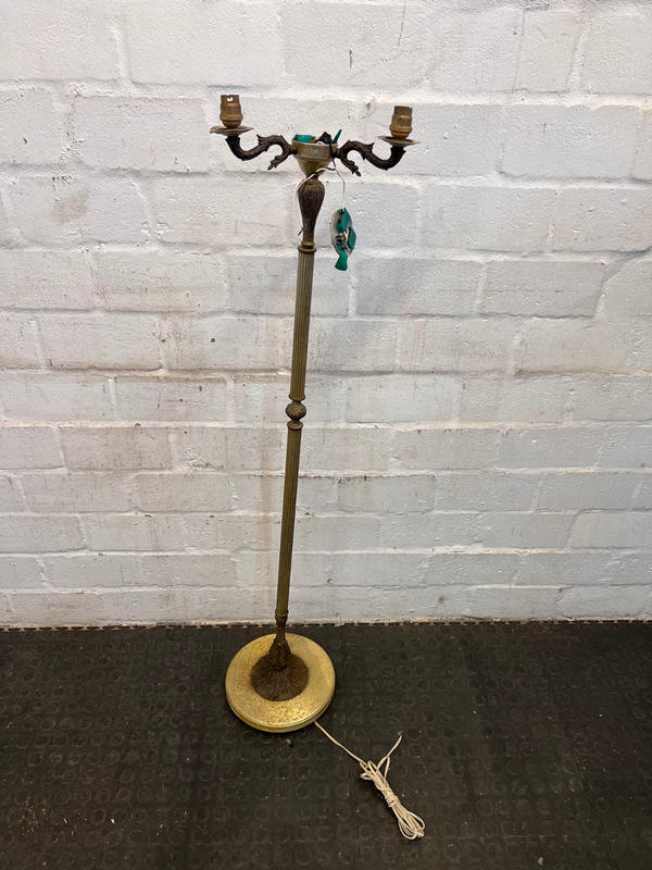 Vintage Decorative Standing Lamp - 2 Light fittings - needs repair-
