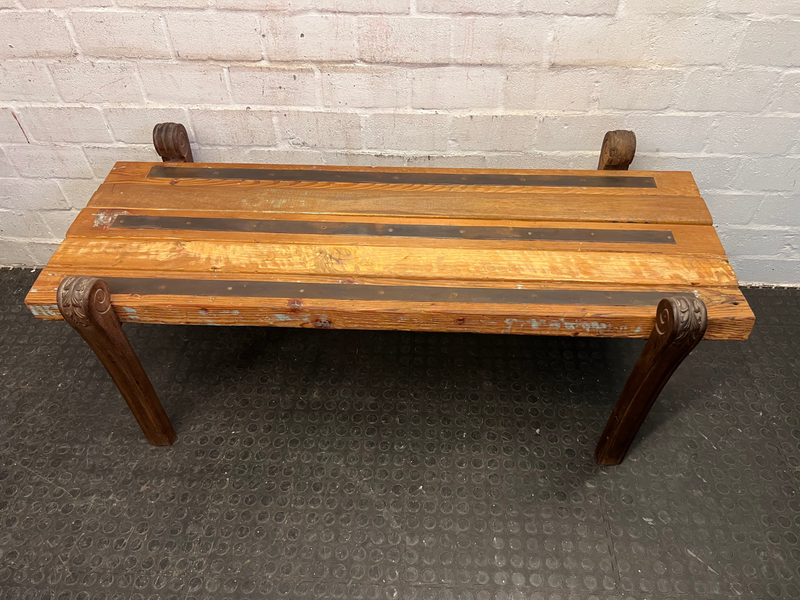 Eclectic Hand Made Wood Coffee Table-