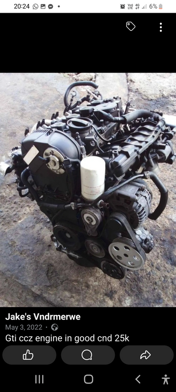 Vw CDN AND CDA ENGINES IN GOOD CND R 25200 PLUS EXCHANGE FITTING FREE 1 YEAR WARRANTY 081 8352924