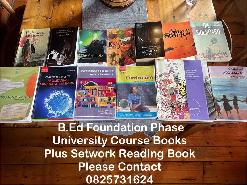 Books b ed foundation phase university course books &amp; setwork reading books excellent