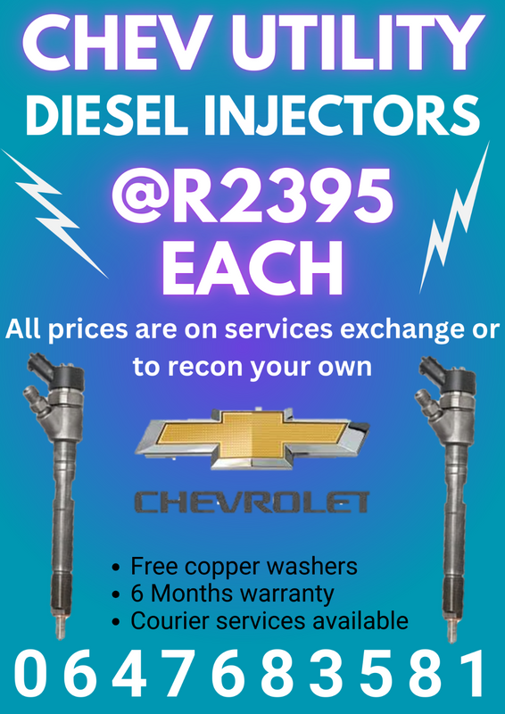 CHEV UTILITY DIESEL INJECTORS/ 6 MONTHS WARRANTY