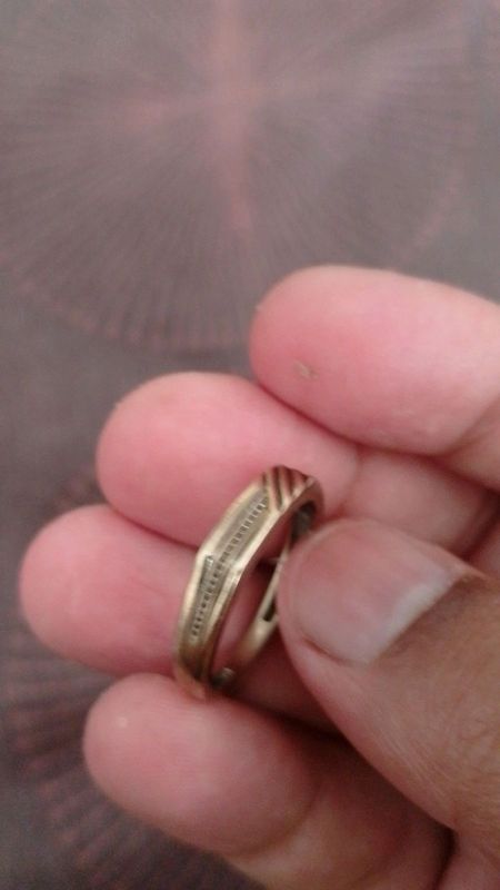 Gold wedding band for men