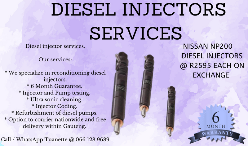 NISSAN NP200 DIESEL INJECTORS FOR SALE ON EXCHANGE OR TO RECON YOUR OWN