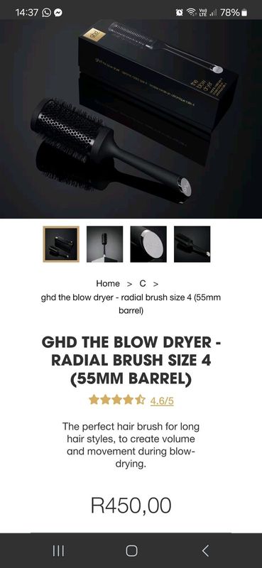 Bargain.. 1 xGHD Platinum Plus Professional smart styler. 2 x Brush ceramic radial size 4.