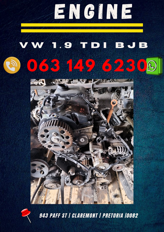 Vw 1.9 TDI BJB engine R12500 Call or WhatsApp me 063 149 6230