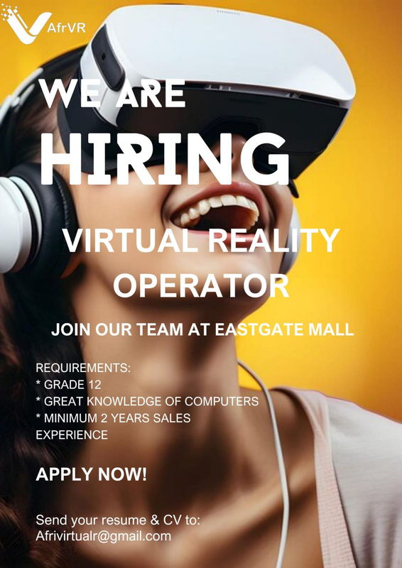 1 X Virtual Reality Operator Needed