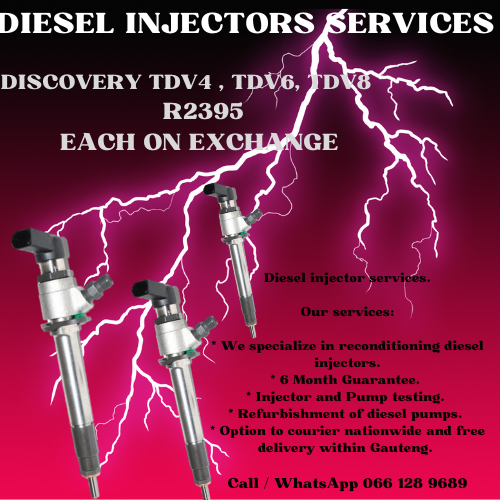 DISCOVERY TDV4,TDV6,TDV8 DIESEL INJECTORS FOR SALE WITH WARRANTY