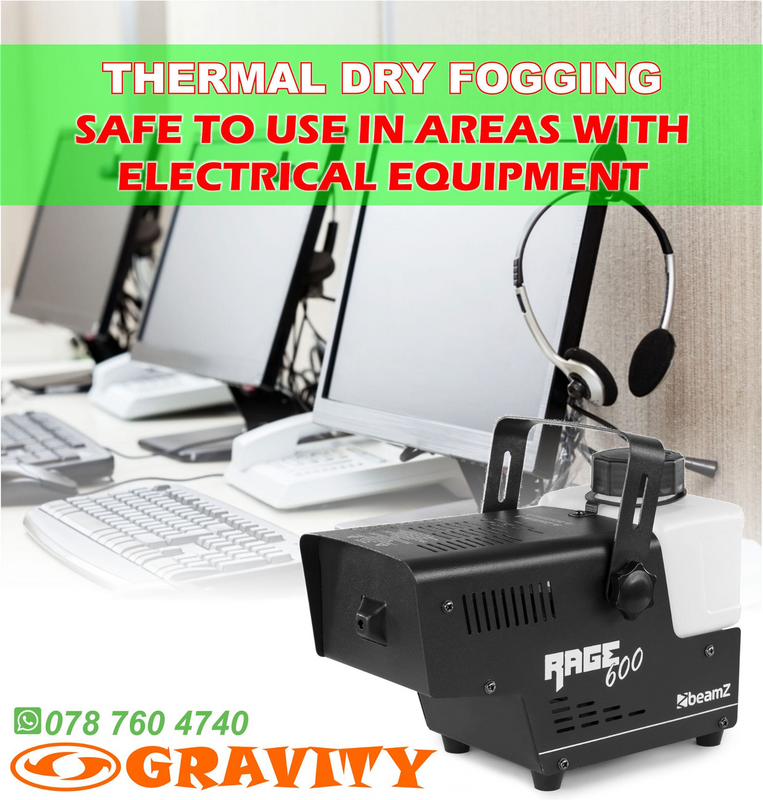 SANITIZING FOGGER MACHINES - SAFE TO USE IN AREAS WITH ELECTRONIC EQUIPMENT - GRAVITY ELECTRONICS