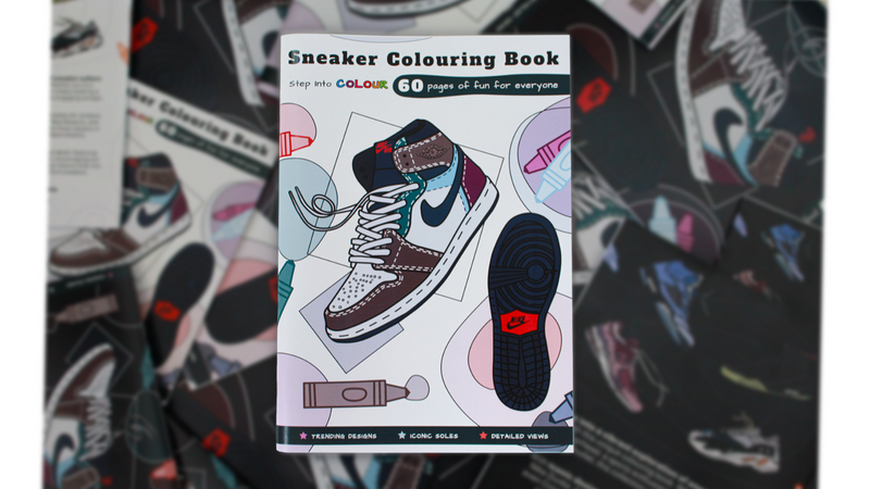 SNEAKER COLOURING BOOK (diary size white cover)
