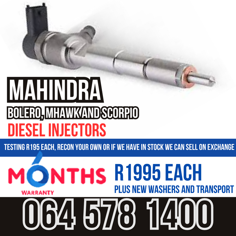 Mahindra Bolero, Mhawk and Scorpio diesel injectors for sale