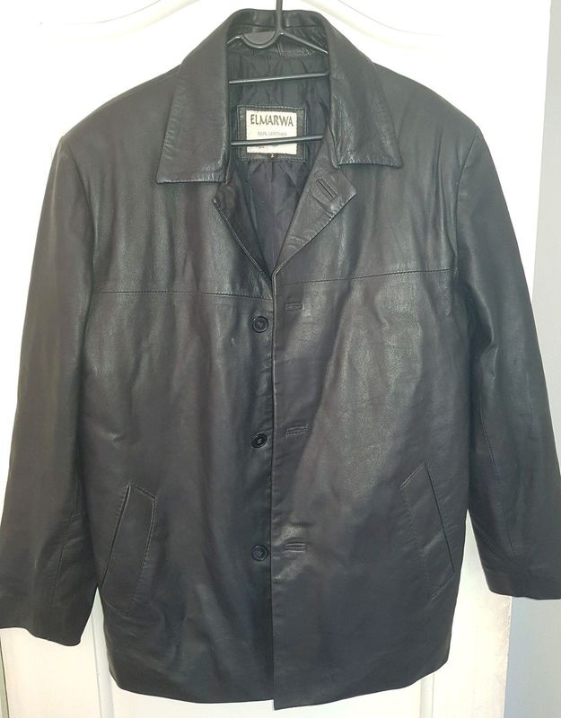 Imported nappa black leather jacket
