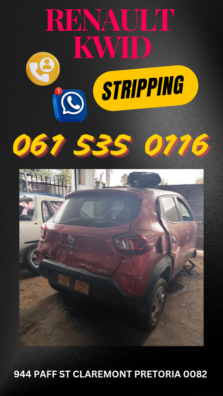 Renault kwid stripping for spares Call or WhatsApp me 0636348112
