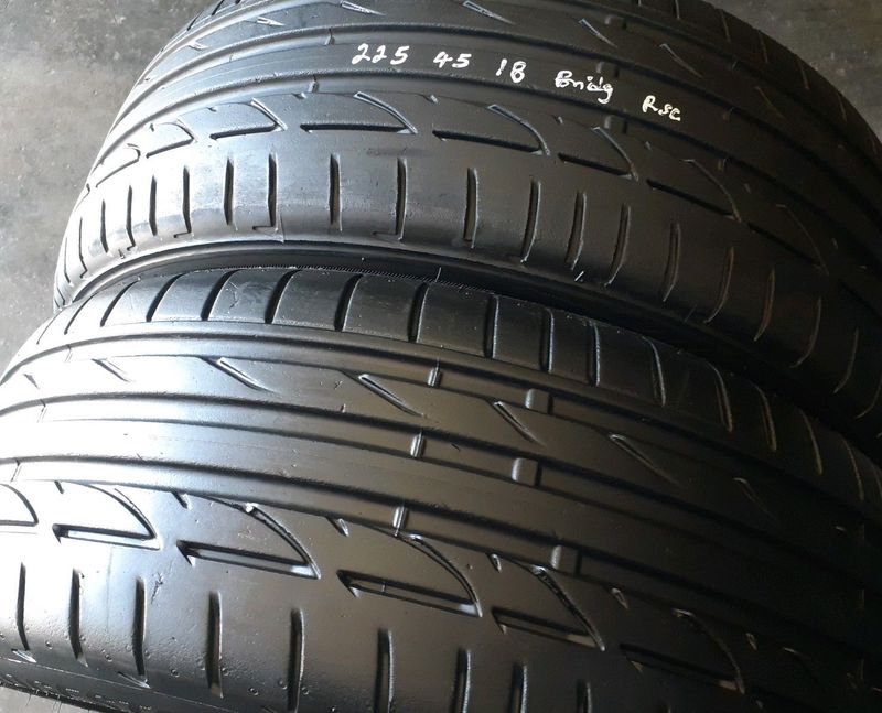 225/46/18×2 Bridgestone runflat we are selling quality used tyres at affordable prices call/whatsApp