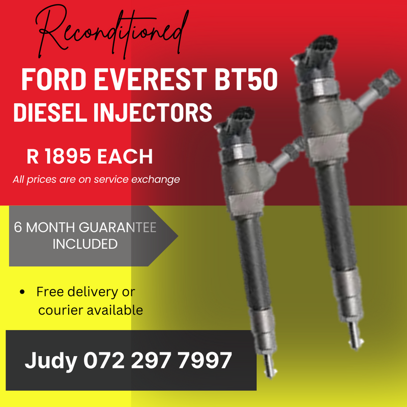 Ford Everest BT50 Diesel Injectors for sale on service exchange or to recon